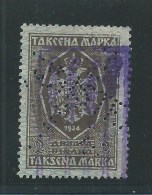 MARCA DA BOLLO  - JUGOSLAVIA 2 DINARA - PERFINS - Revenue Stamps