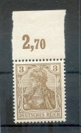 DR-Germania 69 POR OBERRAND** MNH POSTFRISCH (71001 - Unused Stamps