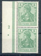 DR-Germania 70 PlNr 2 PLATTENNUMMER* (Z0205 - Unused Stamps