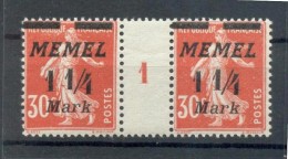 Memel 87ZW+Ms LUXUS**POSTFRISCH (X4210 - Memel (Klaïpeda) 1923