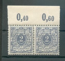 DR-Pfennigzeit 52II+52 POR OBERRANDPAAR Mit Einer ABART**POSTFRISCH 60++EUR (72008 - Unused Stamps