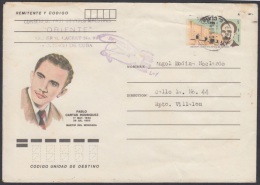 1986-EP-26 CUBA 1986. Ed.199m. POSTAL STATIONERY. MARTIRES DEL MONCADA. PABLO CARTAS RODRIGUEZ. DEVUELTO. FORWARDED. S. - Lettres & Documents