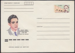 1986-EP-25 CUBA 1986. Ed.199k. POSTAL STATIONERY. MARTIRES DEL MONCADA. MIGUEL ANGEL ORAMAS. UNUSED. - Brieven En Documenten