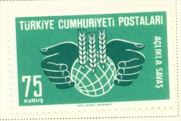 TURKEY  -  1963  Freedom From Hunger  75k  Mounted/Hinged Mint - Unused Stamps