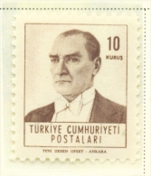 TURKEY  -  1961  Kemal Attaturk  10k  Mounted/Hinged Mint - Unused Stamps