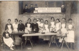 PONT-DU-CHATEAU CARTE PHOTO ECOLE MENAGERE AGRICOLE ANIMEE TOP RARE - Pont Du Chateau