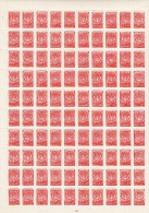 Urss 1954-57 - Yt 1911B**  Foglio Completo Di 100 Val.  Ordinaria Tipo Del 1938-48 Modificato - Full Sheets