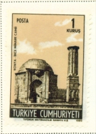 TURKEY  -  1968  Historic Buildings  1k  Mounted/Hinged Mint - Unused Stamps