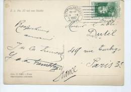 Vatican. Timbre Sur Carte Postale - Lettres & Documents