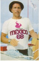 1968 Mexico Olympics, Soviet Yachtsman V. Mankin, Yachting Boat Race 1970 Vintage Postcard - Juegos Olímpicos