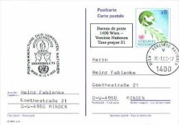 UN Wien - Ganzsache Postkarte Sonderstempel / Postcard Special Cancellation (D788) - Cartas & Documentos