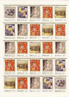 URSS 1989 - Yt 5678/82** Foglio Completo Di 25 Val. Fondazione Sovietica X La Cultura (Quadri) - Full Sheets