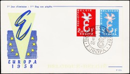 1958. EUROPA FDC 13.9.58.  (Michel: 1117-1118) - JF125131 - Zonder Classificatie
