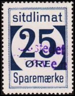 1939. Sparemærke Sitdlimat. 25 ØRE Udstedet Prøven.  (Michel: ) - JF127636 - Colis Postaux