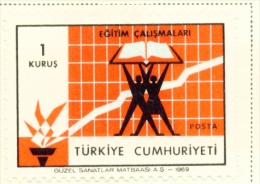 TURKEY  -  1969  Turkish Economy  1k  Mounted/Hinged Mint - Unused Stamps