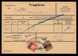 1955. Postfærge. Fr. IX. 30 Øre Red + 1 Kr On Fragtbrev To Fanø Cancelled FANØ - ESBJER... (Michel: PF36) - JF104781 - Colis Postaux