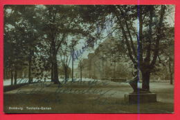 160480 / DUISBURG - TONHALLE GARTEN , STATUE , DIE LUFTPOST 18.10.1927 -  Germany Deutschland Allemagne Germania - Duisburg