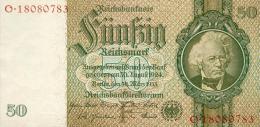 Deutschland, Germany - 50 Mark, Reichsbanknote, Ro. 175 B ,  ( Serie F/O  ) , UNC, 1934 ! - 50 Reichsmark