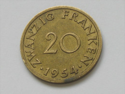 20 Franken 1954 - SARRE - Saarland **** EN ACHAT IMMEDIAT *** - Autres & Non Classés