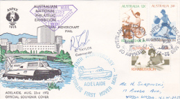 Australia 1972 10th Anniversary First Hover Mail, Signed Cover - Covers & Documents