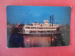 Disney > Disneyland   Mark Twain  Night Ride Paddle Wheel Steamboat Ref 1704 - Disneyland