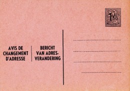 AP - Entier Postal - Carte Postale Avis De Changement D´adresse N° 15 - Chiffre Sur Lion Héraldique - 1,50 C Gris - FN - Adreswijziging