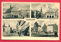 161715 / Greifswald - Rathaus  , DOM , STRASSE FREUNDSCHAFT , PLATZ FREUNDSCHAF - Germany Deutschland Allemagne Germania - Greifswald