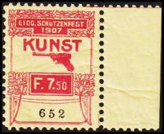 1907. EIGD. SCHÜTZENFEST 1907. KUNST. F. 7.50 (Michel: ) - JF127988 - Fiscaux