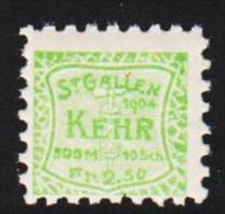 1904. ST. GALLEN KEHR 300 M. 10 Sch. Fr .2,50. (Michel: ) - JF128055 - Steuermarken