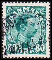 1915. King Christian X. 80 Øre Blue-green (Michel: 74) - JF128128 - Neufs