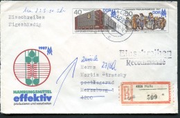 DDR U6 Umschlag R-BRIEF EIGENHÄNDIG Gelaufen 1990 - Enveloppes - Oblitérées