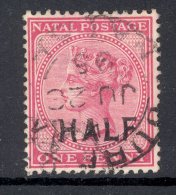 NATAL, 1895 HALF On 1d VFU - Natal (1857-1909)