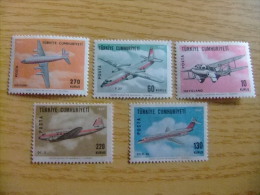 TURQUIE - TURQUIA -1967 - AVIONS DIVERS - YVERT & TELLIER  Nº 1822 / 1826 * MH - Unused Stamps