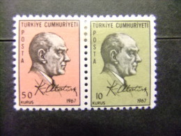 TURQUIE - TURQUIA -1967 - ATATÜRK - YVERT & TELLIER  Nº 1847 / 1848 * MH - Unused Stamps