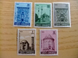 TURQUIE - TURQUIA - 1969 - MONUMENTS - YVERT & TELLIER  Nº 1897/1901 * MH - Unused Stamps