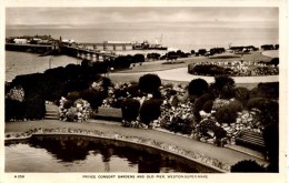 AVON - WESTON SUPER MARE - PRINCE CONSORT GARDENS AND OLD PIER RP Av219 - Weston-Super-Mare