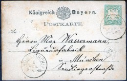 Postkarte Aus Holzkirchen Am 6. JUN 1877 Nach München Mit Landbriefträgerstempel 22 - Sonstige & Ohne Zuordnung