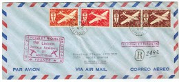 1948  Première Liaison Aérienne  SPM - Canada - USA   PA 4, 5, 6 X2 - Cartas & Documentos