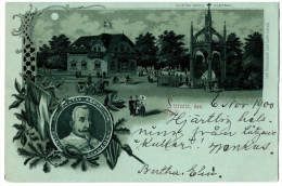 CPA Deutschland: Mondscheinlitho, Gustav Adolf Denkmal, 1900,  2 Scans - Lützen