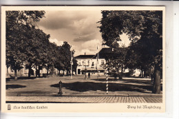 0-3270 BURG, Parade-Platz Mit Roland, 1937, NS-Beflaggung - Burg