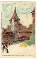 CPA Schweiz/Suisse: Village Suisse Paris, Chàteau D´Estavazer, 1900, 2 Scans - Vaz/Obervaz