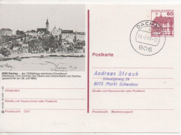 Nr. 3825,  Ganzsache Deutsche Bundespost,  Dachau - Cartes Postales Illustrées - Oblitérées