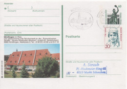 Nr. 3851,  Ganzsache Deutsche Bundespost,  Nördlingen - Cartes Postales Illustrées - Oblitérées