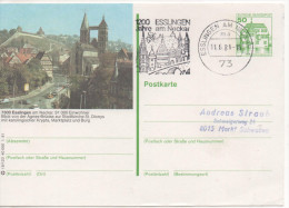 Nr. 3854,  Ganzsache Deutsche Bundespost,  Esslingen - Cartes Postales Illustrées - Oblitérées