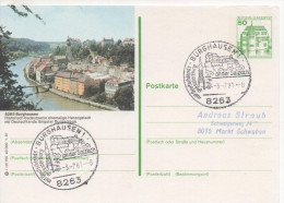 Nr. 3865,  Ganzsache Deutsche Bundespost,  Burghausen - Cartes Postales Illustrées - Oblitérées