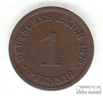 Deutsches Reich Jägernr: 1 1876 B Schön Bronze Schön 1876 1 Pfennig Kleiner Reichsadler - 1 Pfennig