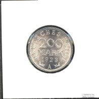 Deutsches Reich Jägernr: 304 1923 D Vorzüglich Aluminium Vorzüglich 1923 200 Mark Reichsadler Mit Umschrift - 200 & 500 Mark