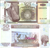 Burundi Pick-Nr: 36b Bankfrisch 1999 50 Francs - Burundi