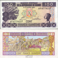 Guinea 30a Bankfrisch 1985 100 Francs - Guinea