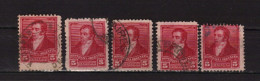 Variété Du N° 98 « Rivadavia» : 5 Hauteurs Différentes (le 2 ° Est La « Norme ») - Used Stamps